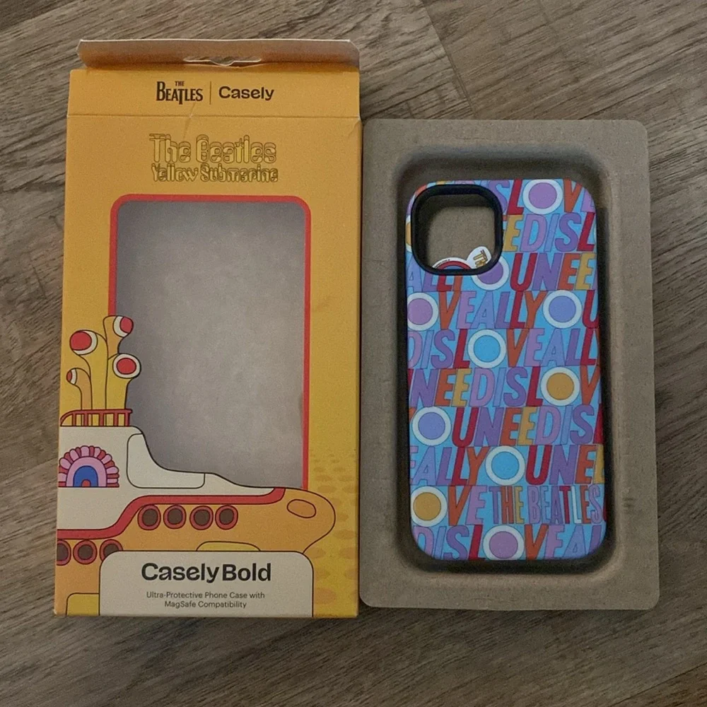 Casely Bold Beatles All You Need is Love Phone Case IPhone 13 or 14 Case - Picture 2 of 3